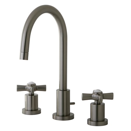 Kingston Brass Millennium 1.2 GPM Widespread Bathroom Faucet with Pop-Up Drain Assembly Brushed Nickel