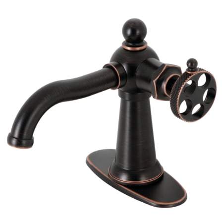 Kingston Brass Webb 1.2 GPM Single Hole Bathroom Faucet with Pop-Up Drain Assembly Naples Bronze