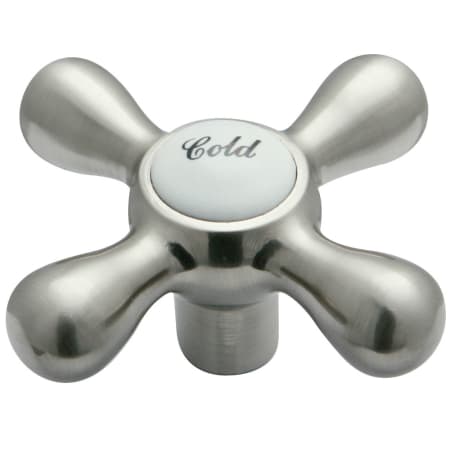 Kingston Brass Cold Metal Cross Handle (D Type) Brushed Nickel
