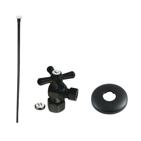 Kingston Brass Toilet Supply Kit, 1/2" IPS (Iron Pipe Size) Inlet - 3/8" Outlet Matte Black