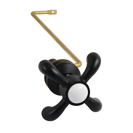 Kingston Brass French Country Side Mount Toilet Tank Cross Handle Matte Black