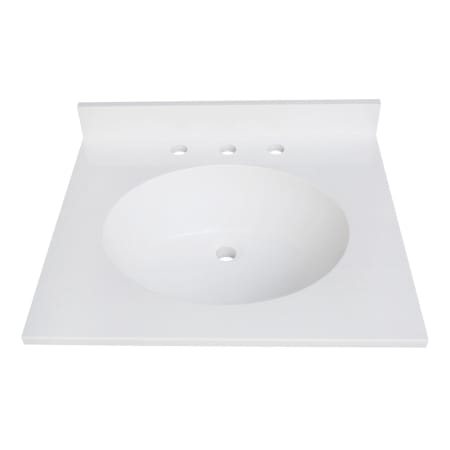 Kingston Brass Wimbeldon 25" Solid Surface Vanity Top with Backsplash Glossy White