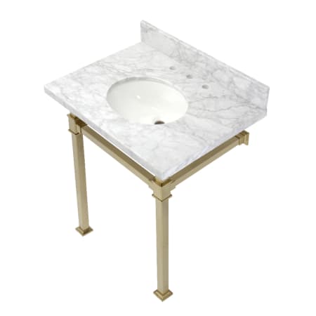 Finish: Marble White / Brushed Brass