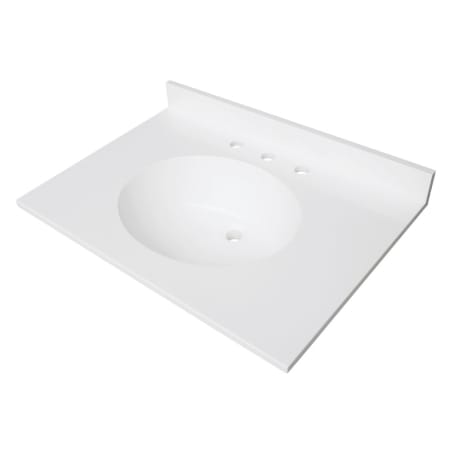 Kingston Brass Wimbeldon 31" Solid Surface Vanity Top with Backsplash Glossy White