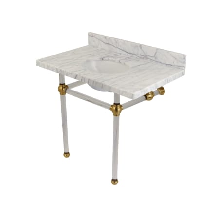 Finish: Carrara Marble / Brushed Brass