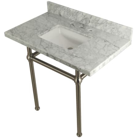 Carrara Marble / Brushed Nickel