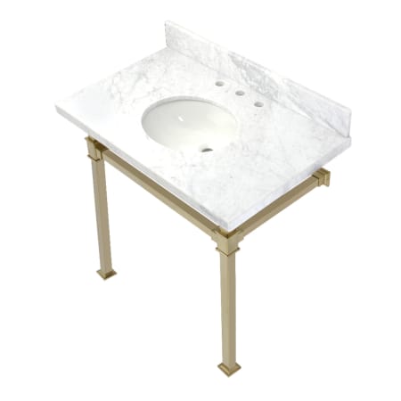 Finish: Marble White / Brushed Brass