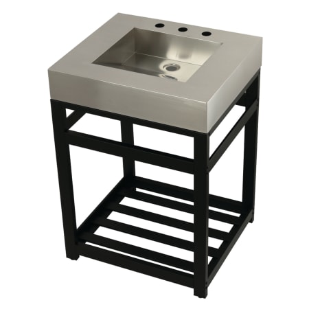 Kingston Brass Kingston Commercial 25" Wide Console Sink Set Brushed / Matte Black