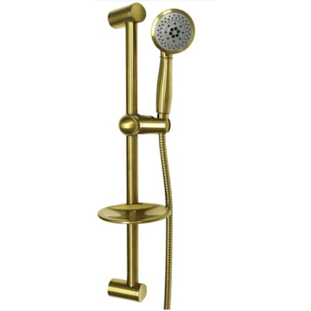 Kingston Brass 5 Function Handshower with 24 Inch Slide bar Kit Brushed Brass