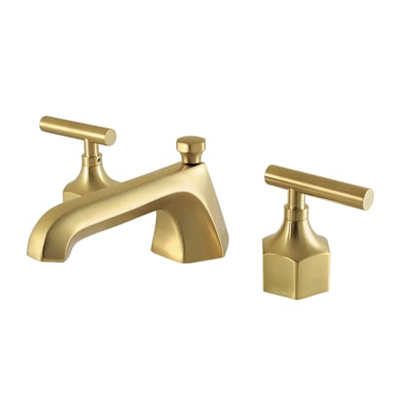 Kingston Brass Kingstons 1.2 GPM Widespread Bathroom Faucet with Pop-Up Drain Assembly Brushed Brass