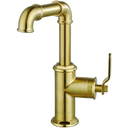 Kingston Brass Whitaker 1.2 GPM Single Hole Bathroom Faucet with Pop-Up Drain Assembly Brushed Brass