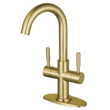 Kingston Brass Concord 1.8 GPM Single Hole Bar Faucet - Includes Escutcheon Brushed Brass