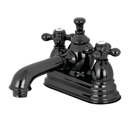 Kingston Brass Water Onyx 1.2 GPM Centerset Bathroom Faucet with Pop-Up Drain Assembly Black Stainless Steel