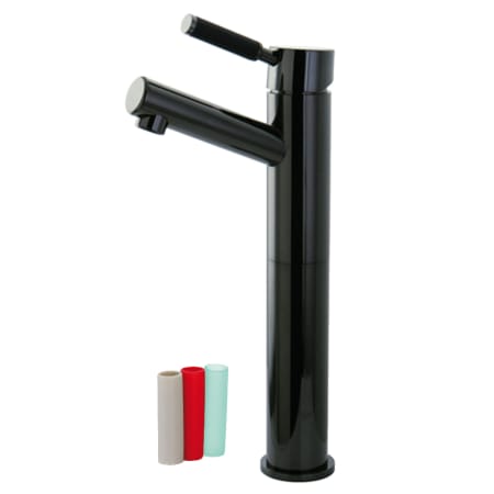 Kingston Brass Water Onyx 1.2 GPM Single Hole Bathroom Faucet Black Onyx