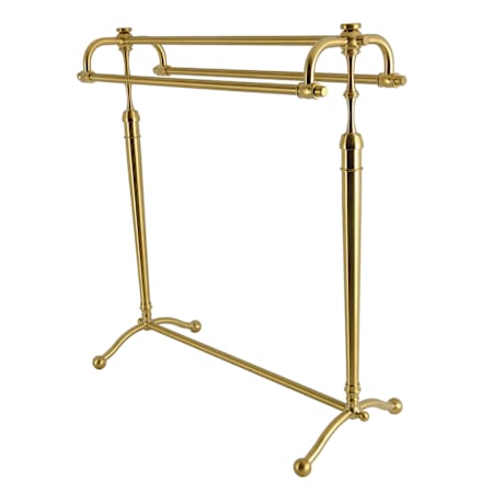 Kingston Brass Warwick 3 Bar U-Shaped Towel Stand Brushed Brass