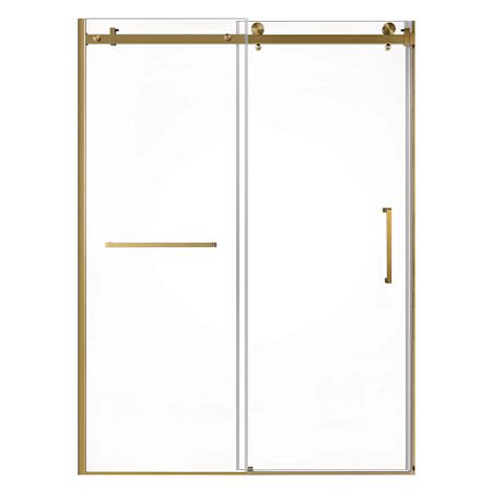 Kingston Brass Prato 76" High x 2-5/16" Right Handed Wide Sliding Frameless Shower Door with Tempered Glass Brushed Brass