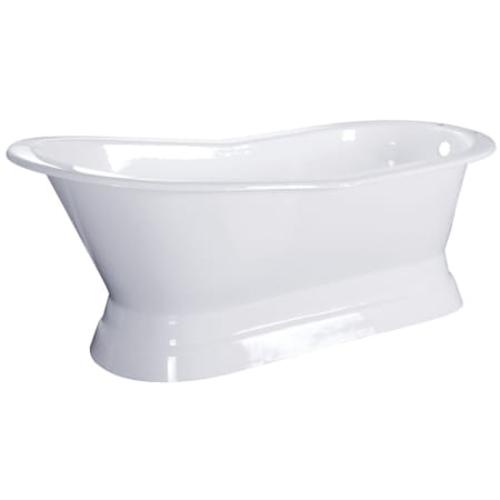 Kingston Brass Aqua Eden 67" Free Standing Cast Iron Tub with 7" Faucet Drillings White