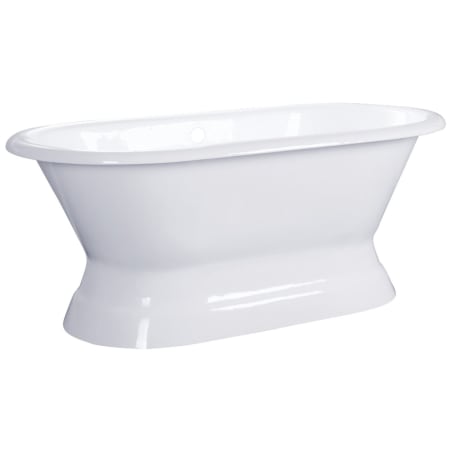 Kingston Brass Aqua Eden 60" Free Standing Cast Iron Tub White