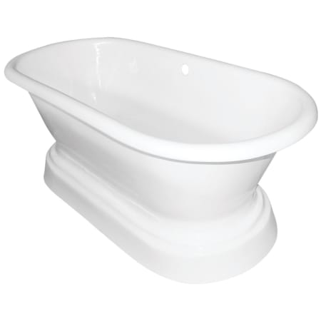 Kingston Brass Aqua Eden 66" Free Standing Cast Iron Tub White