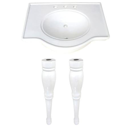 Kingston Brass Templeton 31" Wide Ceramic Console Sink White