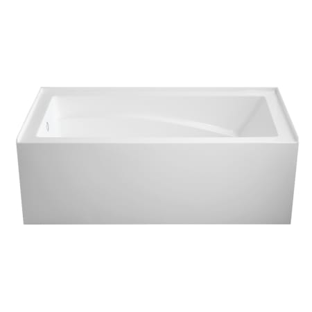 Kingston Brass Oriel 60" Three Wall Alcove Acrylic Soaking Tub with Left Drain, and Overflow White