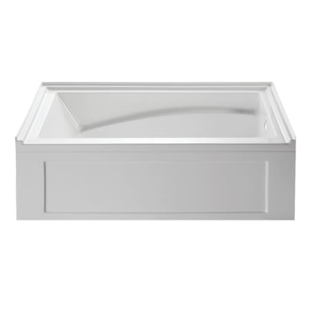 Kingston Brass Oriel 60" Three Wall Alcove Acrylic Soaking Tub with Right Drain, and Overflow White