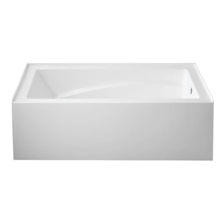 Kingston Brass Oriel 60" Three Wall Alcove Acrylic Soaking Tub with Right Drain, and Overflow White