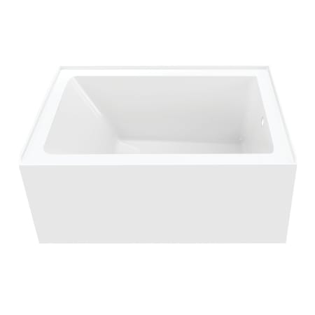 Kingston Brass Ambry 48" Three Wall Alcove Acrylic Soaking Tub with Right Drain and Overflow