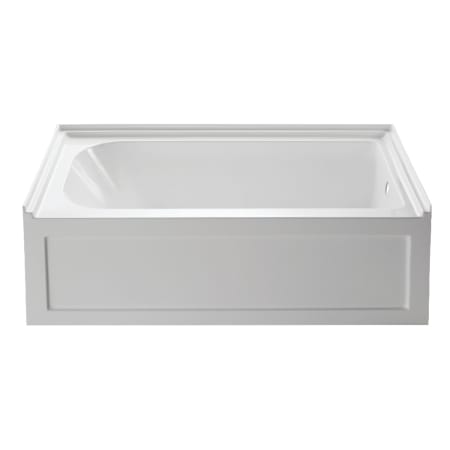 Kingston Brass Oriel 60" Three Wall Alcove Acrylic Soaking Tub with Right Drain, and Overflow White