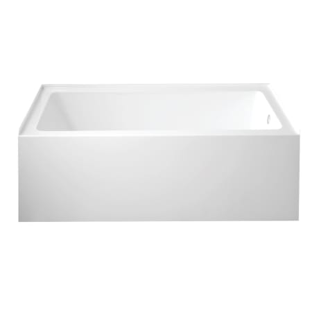 Kingston Brass Oriel 60" Three Wall Alcove Acrylic Soaking Tub with Right Drain, and Overflow White