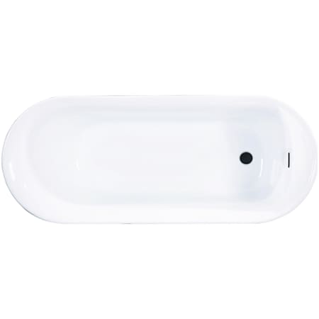 Kingston Brass Aqua Eden 66" Free Standing Acrylic Soaking Tub with Reversible Drain, Drain Assembly, and Overflow White / Matte Black