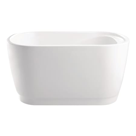 Kingston Brass Aqua Eden 51" Free Standing Acrylic Soaking Tub with Reversible Drain, Drain Assembly, and Overflow Glossy White