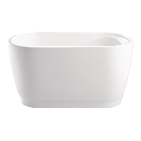 Kingston Brass Aqua Eden 59" Free Standing Acrylic Soaking Tub with Reversible Drain, Drain Assembly, and Overflow Glossy White