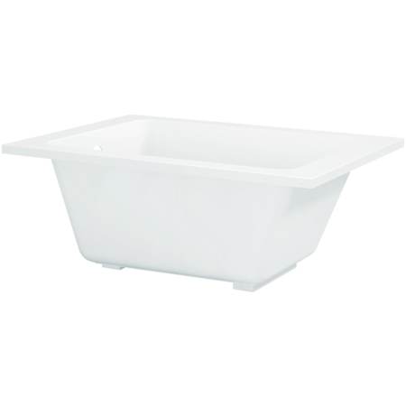 Kingston Brass Aqua Eden 48" Drop In / Undermount Acrylic Soaking Tub with Reversible Drain and Overflow Glossy White