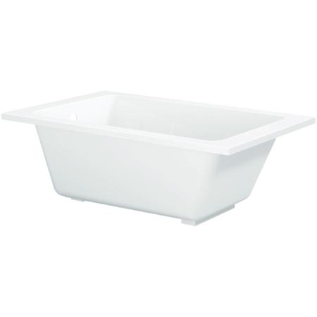 Kingston Brass Aqua Eden 54" Drop In / Undermount Acrylic Soaking Tub with Reversible Drain and Overflow Glossy White