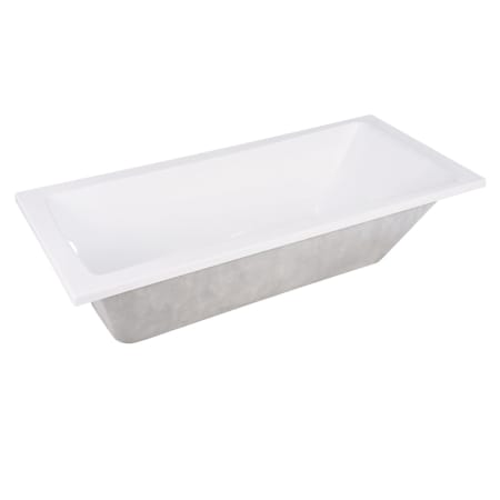 Kingston Brass Aqua Eden 59" Drop In Acrylic Soaking Tub with Reversible Drain White