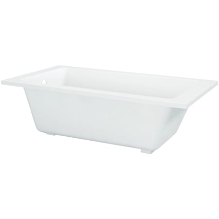 Kingston Brass Aqua Eden 60" Drop In / Undermount Acrylic Soaking Tub with Reversible Drain and Overflow Glossy White