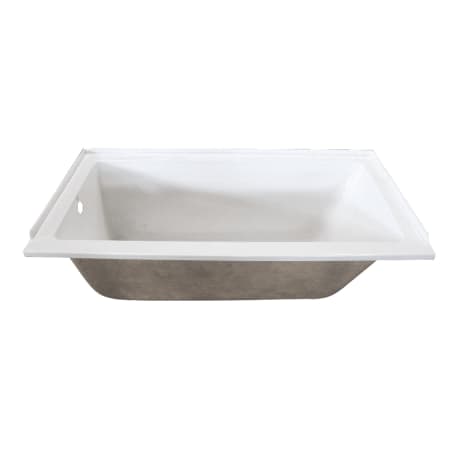 Kingston Brass Aqua Eden 60" Drop In Acrylic Soaking Tub with Left Drain White