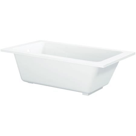 Kingston Brass Aqua Eden 60" Drop In / Undermount Acrylic Soaking Tub with Reversible Drain and Overflow Glossy White