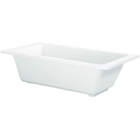 Kingston Brass Aqua Eden 67" Drop In / Undermount Acrylic Soaking Tub with Reversible Drain and Overflow Glossy White