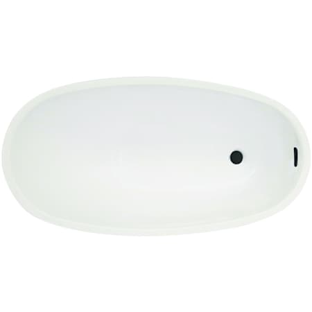 Kingston Brass Aqua Eden 48" Free Standing Acrylic Soaking Tub with Reversible Drain, Drain Assembly, and Overflow White / Matte Black
