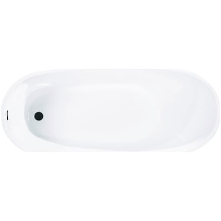 Kingston Brass Aqua Eden 63" Free Standing Acrylic Soaking Tub with Reversible Drain, Drain Assembly, and Overflow White / Matte Black