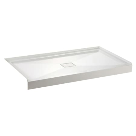 Kingston Brass Dominica 60" x 32" Rectangular Shower Base with Single Threshold Center Drain White