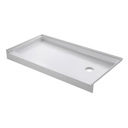 Kingston Brass Bonaire 60" x 32" Rectangular Shower Base with Single Threshold Right Drain White