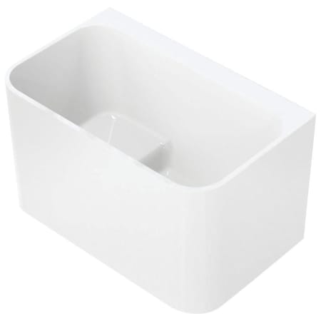 Kingston Brass Aqua Eden 47" Free Standing Acrylic Soaking Tub with Reversible Drain, Drain Assembly, and Overflow Glossy White