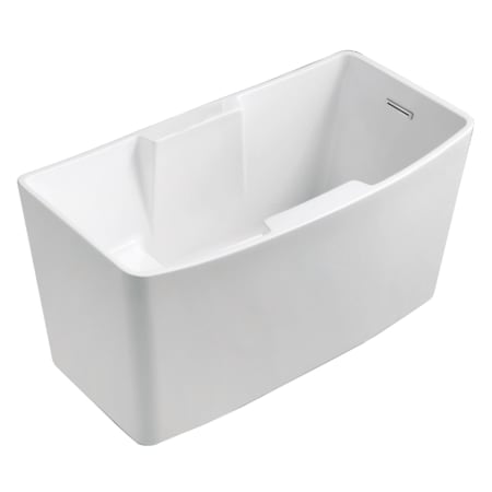 Kingston Brass Aqua Eden 51" Free Standing Acrylic Soaking Tub with Reversible Drain, Drain Assembly and Overflow Glossy White