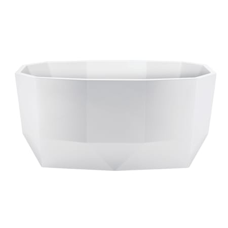 Kingston Brass Aqua Eden 51" Free Standing Acrylic Soaking Tub with Center Drain, Drain Assembly, and Overflow Glossy White