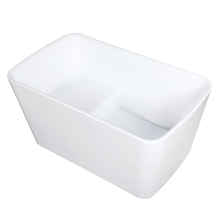 Kingston Brass Aqua Eden 55" Free Standing Acrylic Soaking Tub with Reversible Drain, Drain Assembly, and Overflow Glossy White