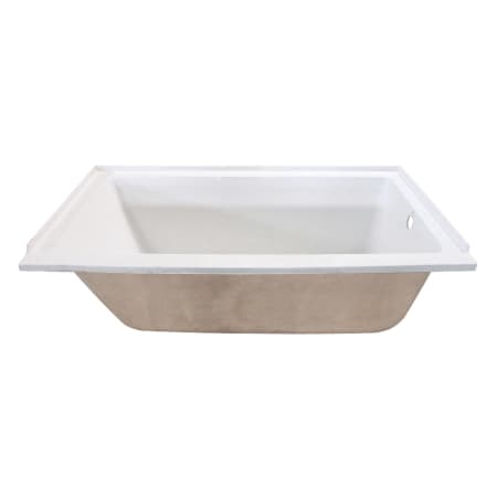 Kingston Brass 60" Drop In Acrylic Soaking Tub with Right Drain and Overflow White