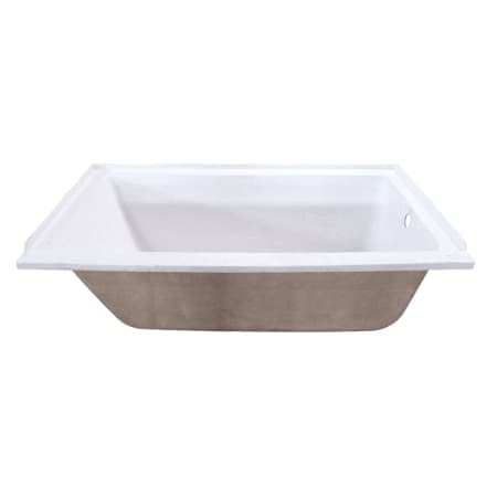 Kingston Brass 60" Drop In Acrylic Soaking Tub with Right Drain and Overflow White